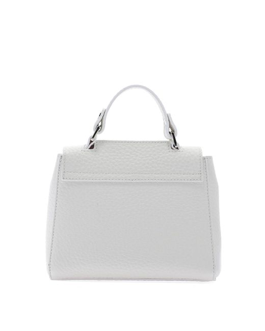 Orciani White Sveva Xs Leather Shoulder Bag