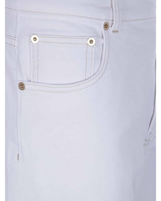 Fabiana Filippi White Wide Leg Trousers