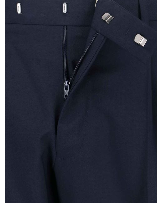 PT Torino Blue Virgin Wool Trousers for men