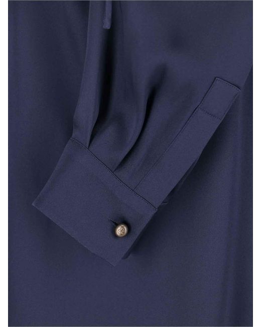 Giorgio Armani Blue Silk Shirt