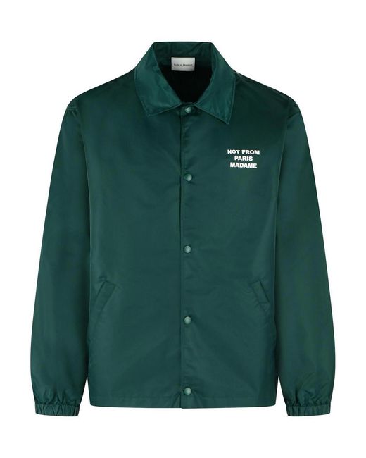 Drole de Monsieur Green Dark Nylon Jacket for men