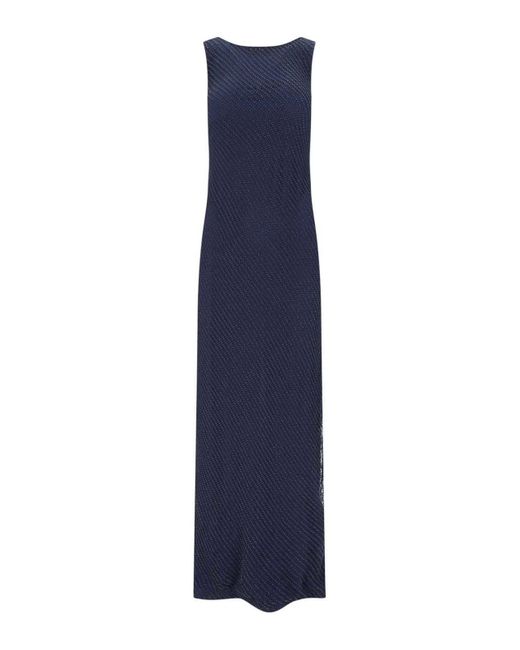 Polo Ralph Lauren Blue Maxi Dress With Studs