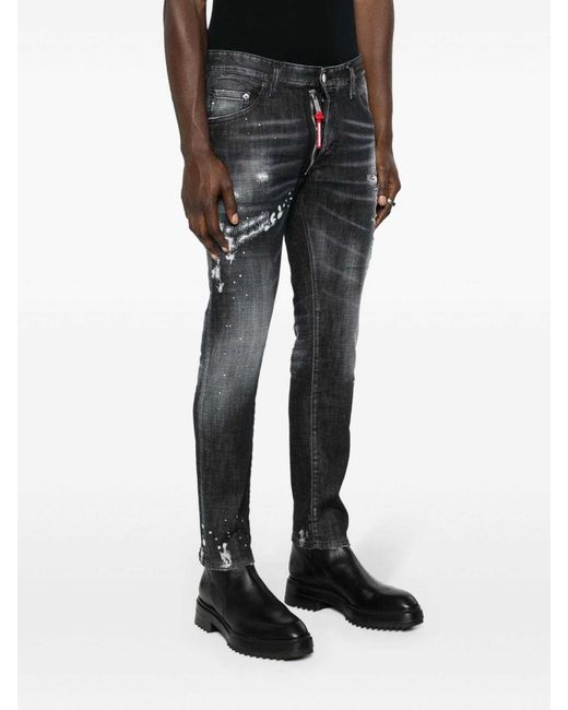 DSquared² Black Skinny Jeans for men