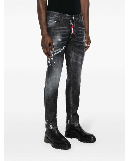 DSquared² Black Skinny Jeans for men