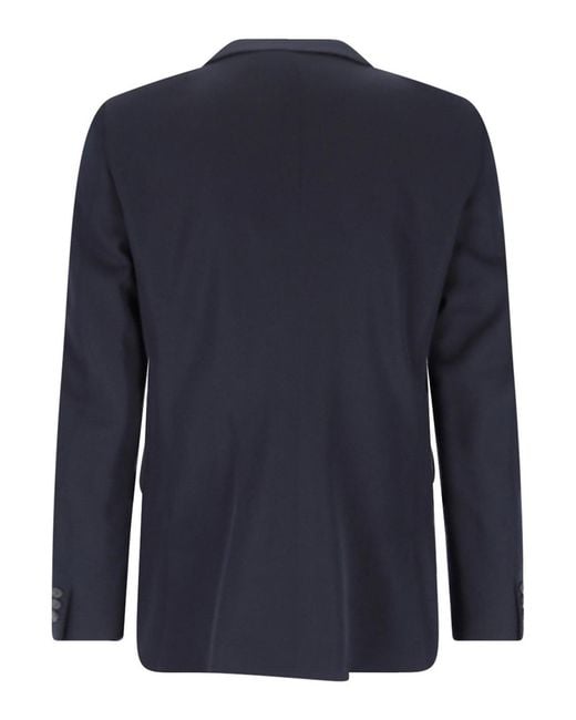 Comme Des Garcons Hommes Plus Blue Double-Breasted Blazer for men