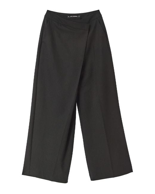 Karl Lagerfeld Gray Wrap Pants