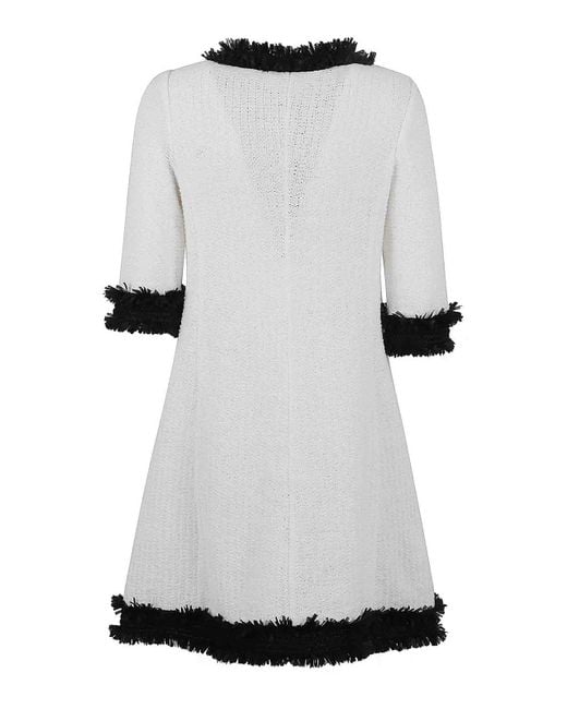 Charlott White Tropical Roundneck Jacket