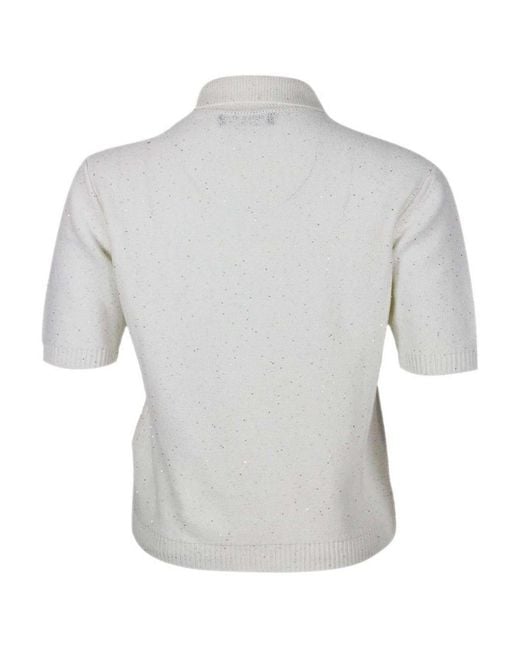 Fabiana Filippi White Sweaters 61Co 38Li 1Pl