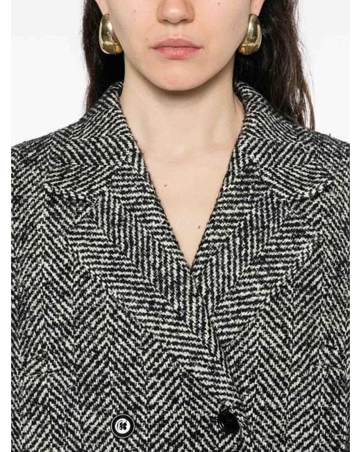 Dolce & Gabbana Gray Dolce & Gabbana Wool Double-Breasted Coat