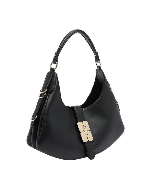Ganni Black Small Kat Shoulder Bag