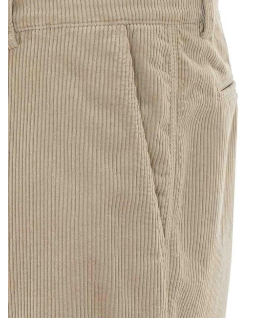 Brunello Cucinelli Natural Velvet Pants for men