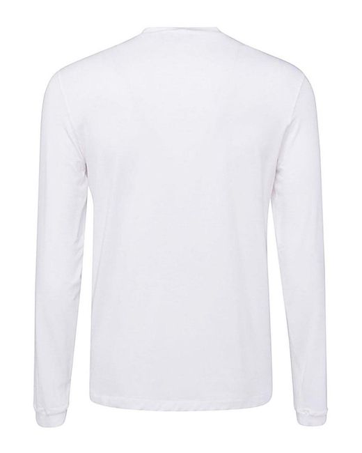 Giorgio Armani White Viscose Blend T-Shirt for men
