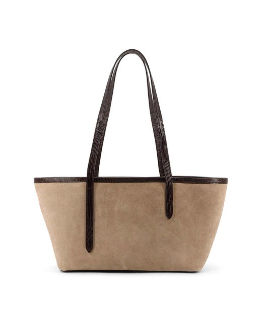 Atp Atelier White Gaiba Suede Shoulder Bag