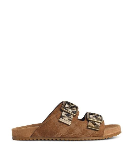 Burberry Brown Suede Slipper