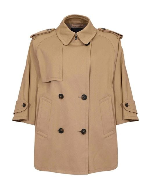 Fay Natural Pea Coat