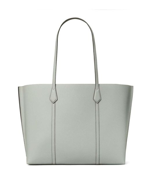 Tory Burch Gray Perry Leather Tote Bag