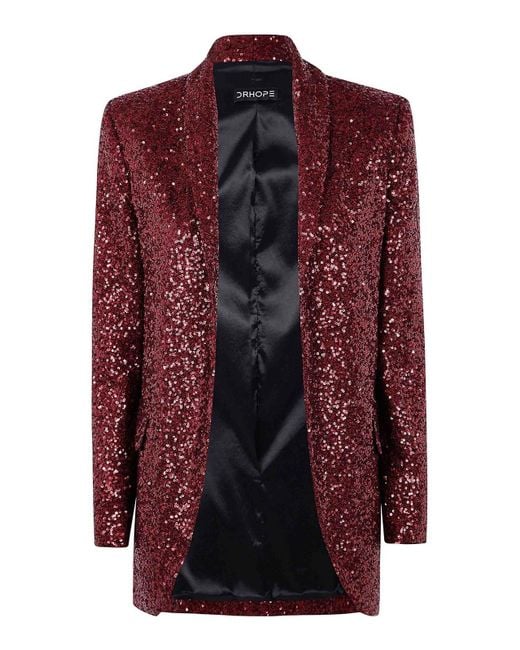 DR. HOPE Red Sequins Jacket