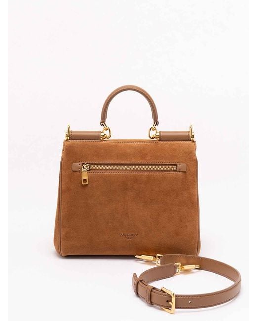 Dolce & Gabbana Brown Small 'My Sicily' Handbag