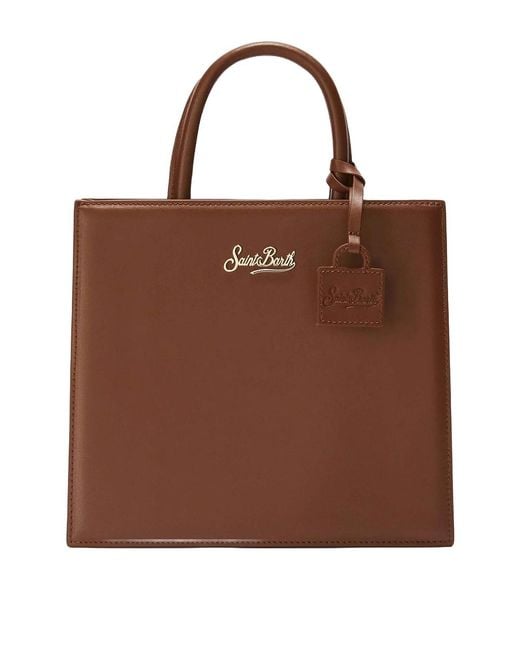 Mc2 Saint Barth Brown Shop Bag Midi