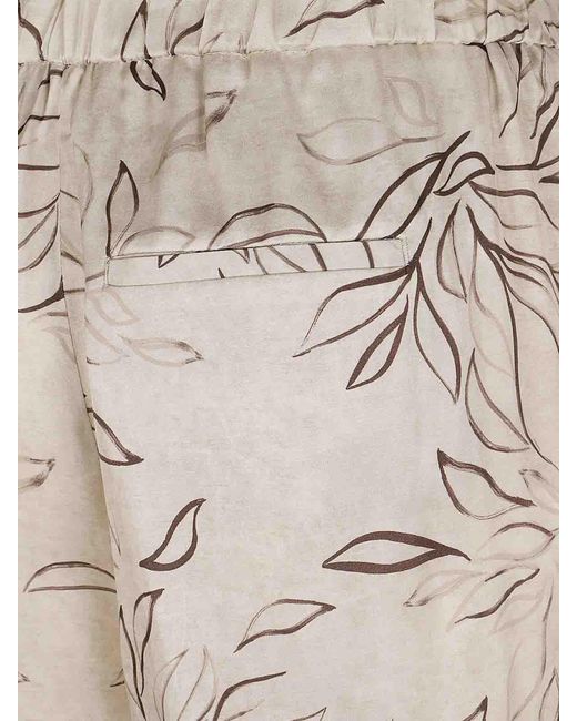 Peserico Natural Fluid Viscose Satin Trousers