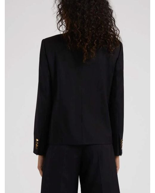 Lardini Black Double-Breasted Jacket