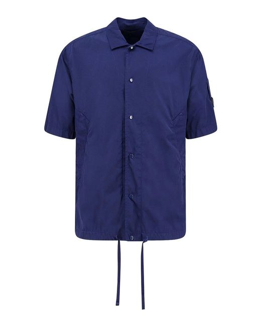 C P Company Blue Nylon Shirt for men
