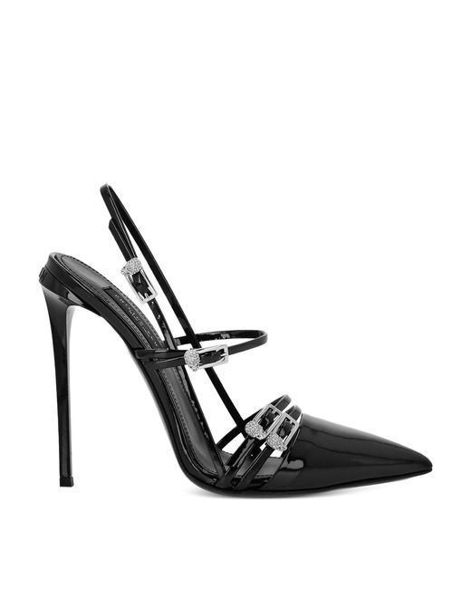 Philipp Plein Metallic Pumps With Back Strap And Buckle