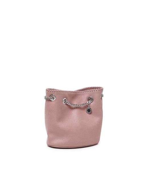 Stella McCartney Pink Bucket Bag In Eco-leather