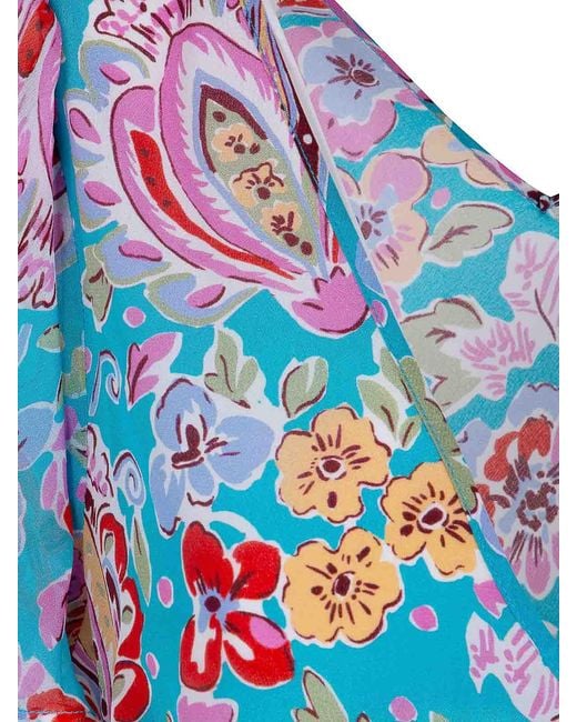 Rixo Blue Evie Dress Cara Floral