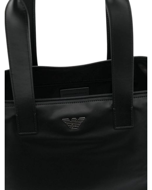 Emporio Armani Black Nylon Tote Bag for men