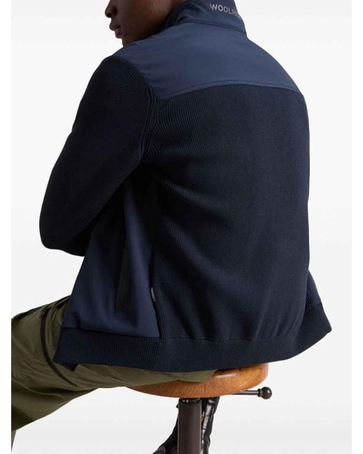 Woolrich Blue Soft Shell Hybrid Jacket for men