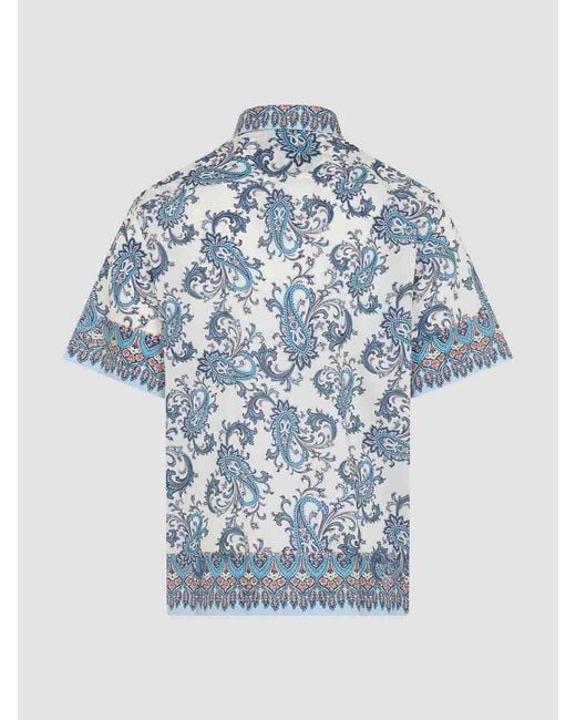 Etro Blue Easy Shirt for men
