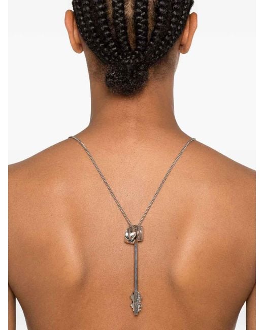 Rabanne White Key Necklace