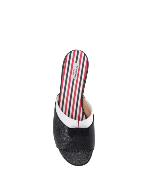 Thom Browne White Leather Sandals