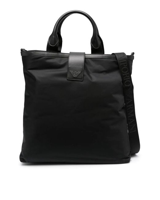 Emporio Armani Black Tote Bag for men