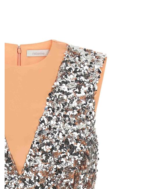 Rabanne Gray Sequin Top