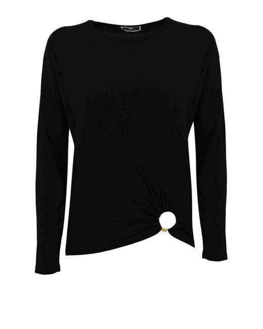 Elisabetta Franchi Black Viscose Sweater
