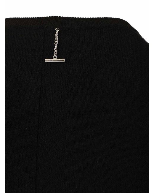 McQueen Black Crew Neck Wool Sweater for men