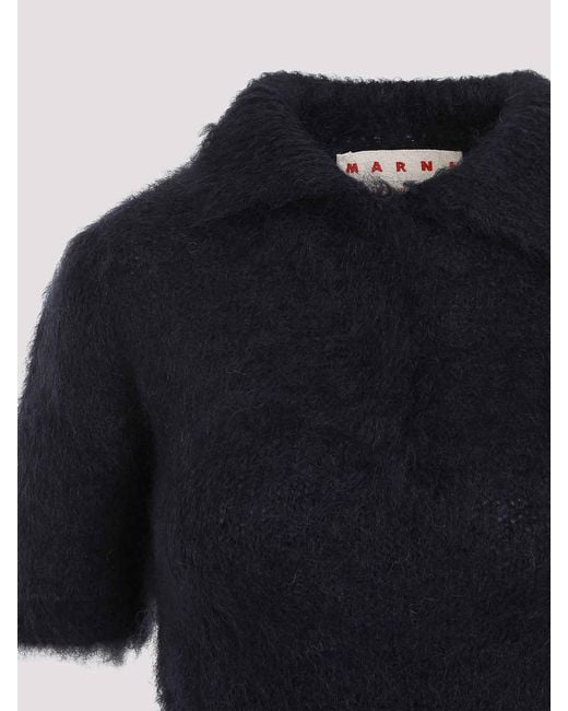 Marni Black Mohair Polo