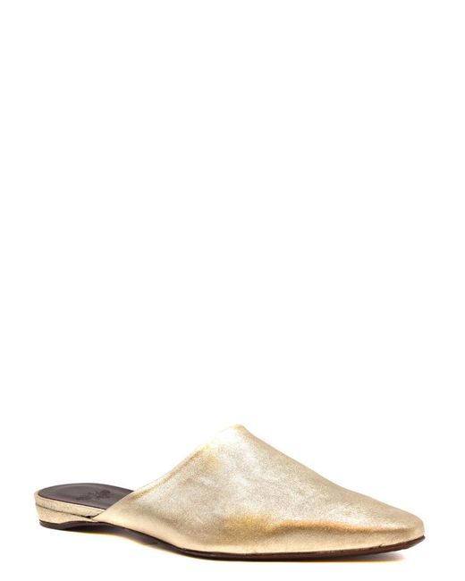 Bougeotte White Leather Mules