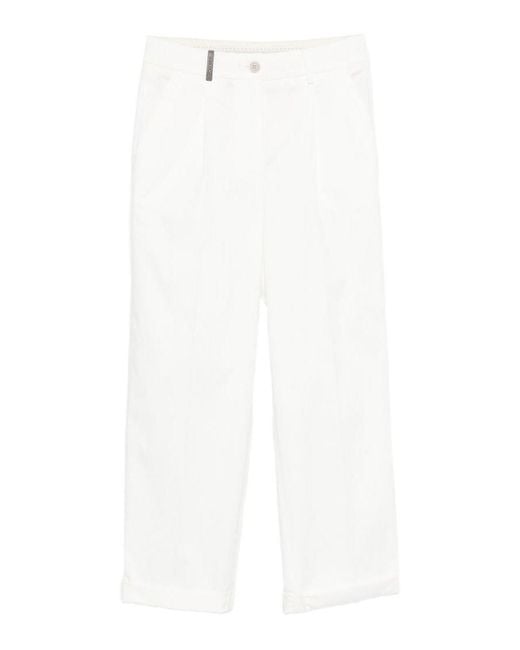 Peserico White Elegant Pants