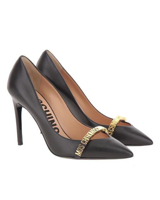 Moschino White Mini Lettering Pump