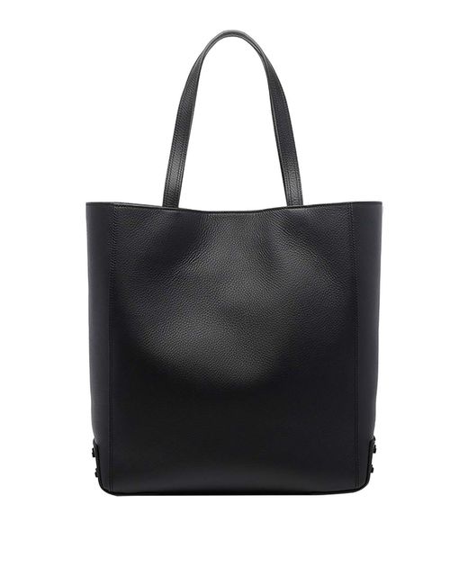 Tod's Black Medium Leather Tote Bag