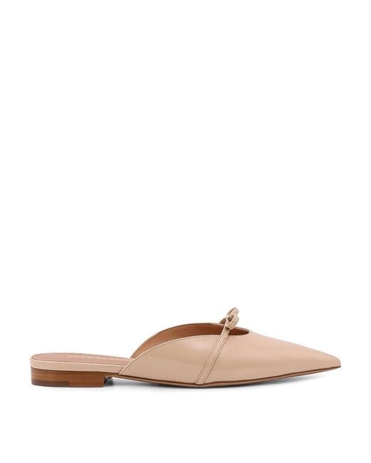 Ferragamo White Painted Leather Mule Giulye