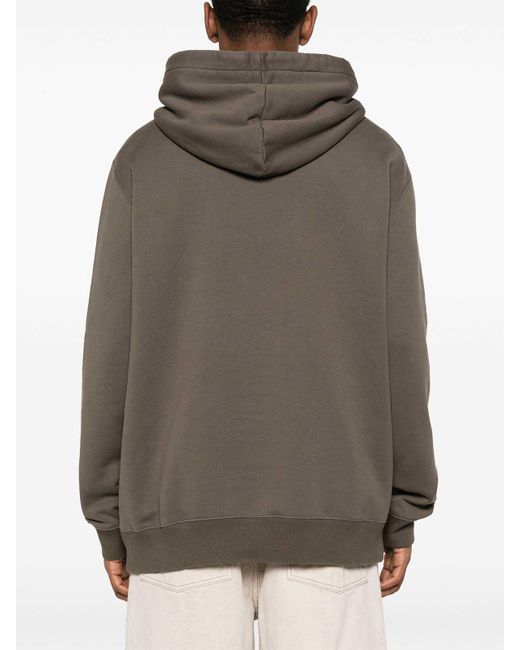 Lanvin Gray Hoodie Brod Curb for men