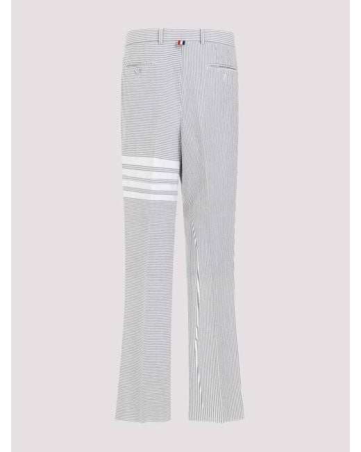 Thom Browne Gray Low Rise Beltloop Pants for men