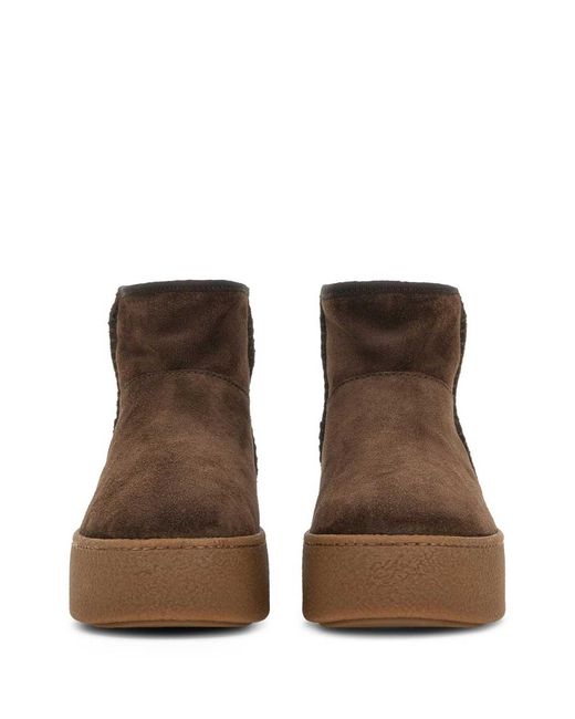 Hogan Brown Suede Ankle Boots