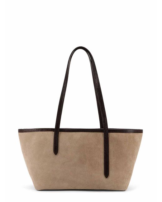 Atp Atelier White Gaiba Suede Shoulder Bag