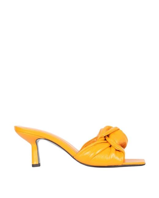 By Far Yellow Wool Sandals