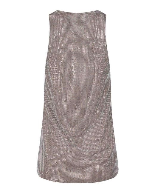 GIUSEPPE DI MORABITO Brown Tank Top
